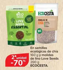 Carrefour ECOCESTA En semillas ecológicas de chiay molidas de lino Love Seeds oferta