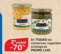 Carrefour PEDRO LUIS En TODAS las conservas vegetales ecológicas oferta