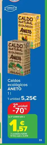 Carrefour ANETO Caldos ecológicos oferta
