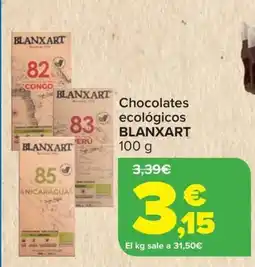 Carrefour BLANXART Chocolates ecológicos oferta