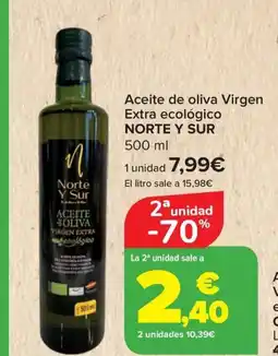 Carrefour NORTE Y SUR Aceite de oliva Virgen Extra ecológico oferta