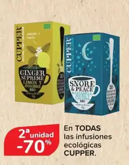 Carrefour CUPPER En TODAS las infusiones ecológicas oferta