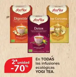 Carrefour YOGI TEA En TODAS las infusiones ecológicas oferta