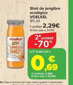 Carrefour VOELKEL Shot de jengibre ecológico oferta