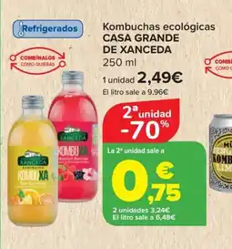 Carrefour CASA GRANDE DE XANCEDA Kombuchas ecológicas oferta