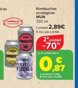 Carrefour MUN Kombuchas ecológicas oferta