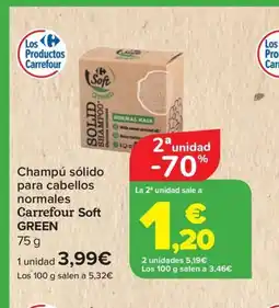 Carrefour CARREFOUR SOFT GREEN Champú sólido para cabellos normales oferta