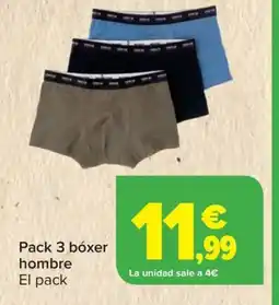 Carrefour Pack 3 bóxer hombre oferta