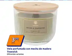 Action Vela perfumada con mecha de madera Treewick oferta