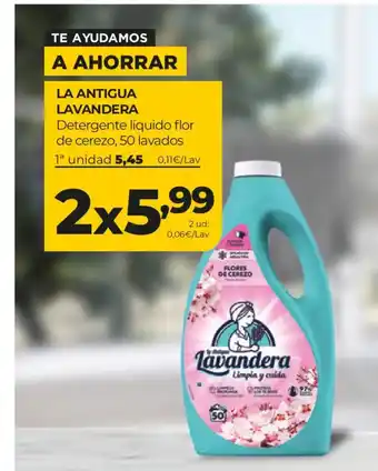 LA ANTIGUA LAVANDERA Detergente líquido flor de cerezo, 50 lavados