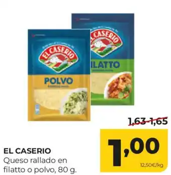 Alimerka EL CASERIO Queso rallado en filatto o polvo oferta