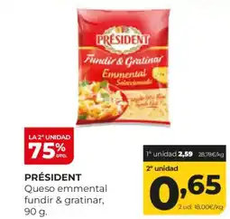 Alimerka PRÉSIDENT Queso emmental fundir & gratinar oferta