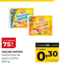 Alimerka OSCAR MAYER Salchichas de pavo o pollo oferta