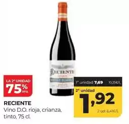 Alimerka Reciente - vino d.o. rioja, crianza, tinto oferta