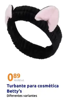 Action Betty's - turbante para cosmetica oferta