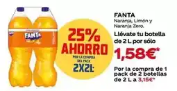 Supermercados MAS Fanta - naranja limon y naranja zero oferta