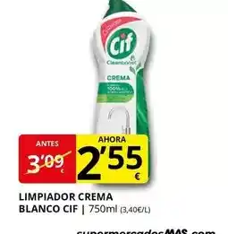 Supermercados MAS Cif - limpiador crema blanco oferta