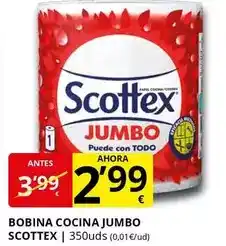 Supermercados MAS Scottex - bobina cocina jumbo oferta