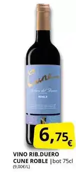 Supermercados MAS Cune - vino rib. duero oferta