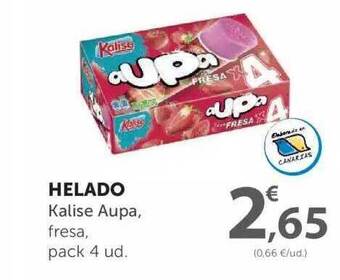 SPAR Helado Kalise Aupa Fresa Pack 4 Ud. oferta