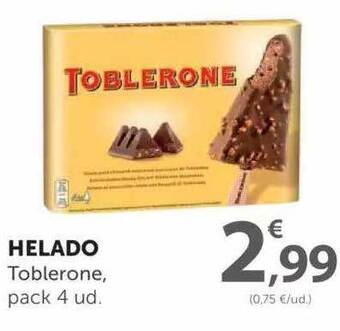SPAR Toblerone Helado Pack 4 Ud. oferta