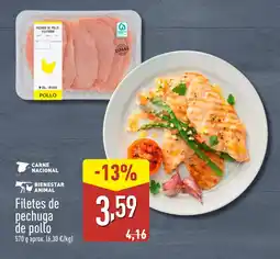 ALDI Filetes de pechuga de pollo oferta