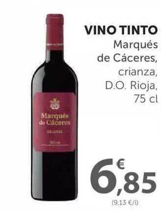 Vino Tinto Marqués De Cáceres Crianza D.o. Rioja 75cl