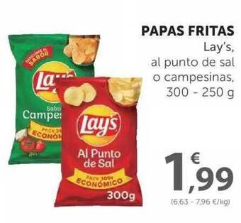 SPAR Lay's Papas Fritas 300-250g oferta