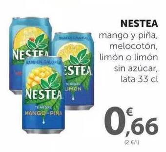 SPAR Nestea Mango Y Piña Melocotón Limón O Limón Sin Azúcar 33 cl oferta