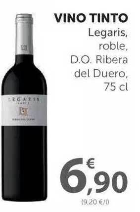SPAR Vino Tinto Legaris Roble D.o. Ribera Del Duero 75cl oferta