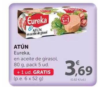 SPAR Atún Euraka En Aceite De Girasol 80g oferta