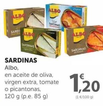 SPAR Sardinas Albo 120g oferta