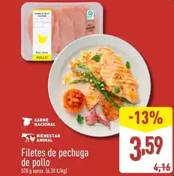 ALDI Filetes de pechuga de pollo oferta