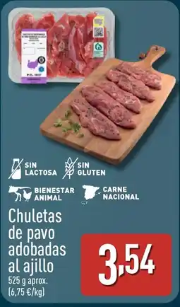 ALDI Chuletas de pavo adobadas al ajillo oferta