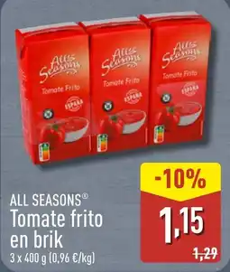 ALDI ALL SEASONS Tomate frito en brik oferta