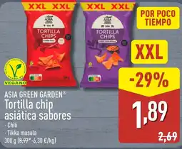ALDI ASIA GREEN GARDEN Tortilla chip asiática sabores oferta