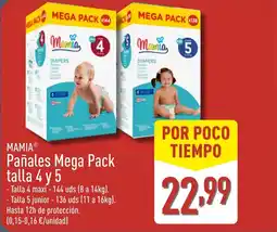 ALDI MAMIA Pañales Mega Pack talla 4 y 5 oferta