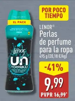ALDI LENOR Perlas de perfume para la ropa oferta