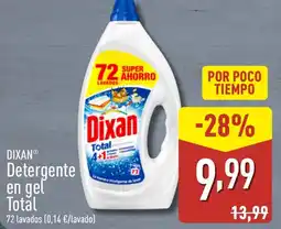 ALDI DIXAN Detergente en gel Total oferta