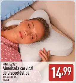 ALDI NOVITESSE Almohada cervical de viscoelástica oferta