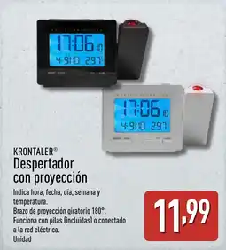 ALDI KRONTALER Despertador con proyección oferta