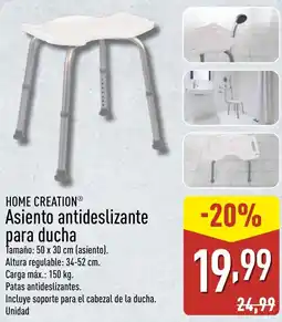 ALDI HOME CREATION Asiento antideslizante para ducha oferta