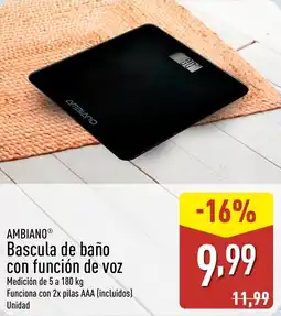 ALDI A AMBIANO Bascula de baño con función de voz oferta
