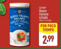 ALDI CUCINA Queso italiano rallado oferta