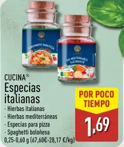 ALDI CUCINA Especias italianas oferta