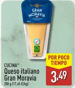 ALDI CUCINA Queso italiano Gran Moravia oferta