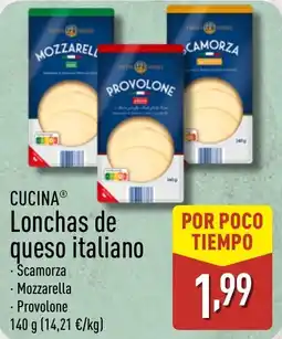 ALDI CUCINA Lonchas de queso italiano oferta