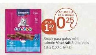 Consum Vitakraft Snack Para Gatos Mini Salmón 18g oferta