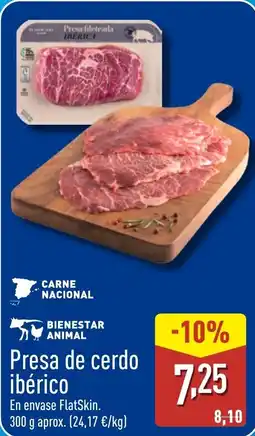 ALDI Presa de cerdo ibérico oferta