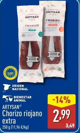 ALDI ARTYSAN Chorizo riojano extra oferta